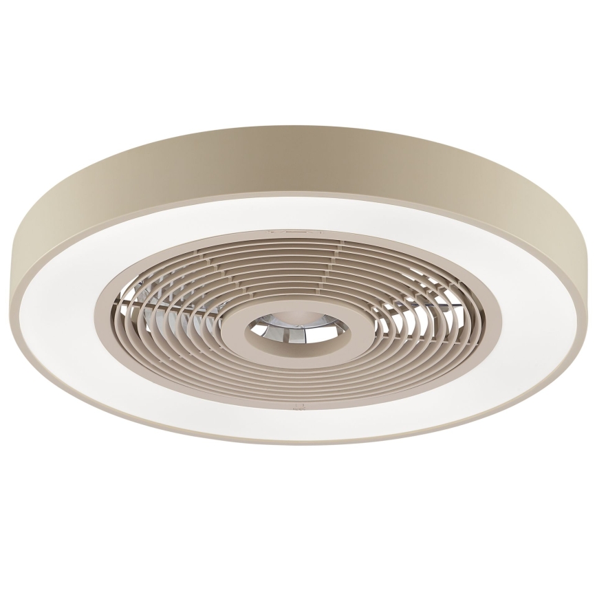 Brilliant - LED RGBW димований стельовий світильник з вентилятором CATANIA LED/37W/230V 2700-6500K діаметром 48,6 cm бежевий + пульт дистанційного керування
