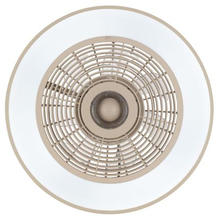 Brilliant - LED RGBW димований стельовий світильник з вентилятором CATANIA LED/37W/230V 2700-6500K діаметром 48,6 cm бежевий + пульт дистанційного керування