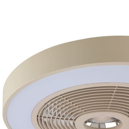 Brilliant - LED RGBW димований стельовий світильник з вентилятором CATANIA LED/37W/230V 2700-6500K діаметром 48,6 cm бежевий + пульт дистанційного керування