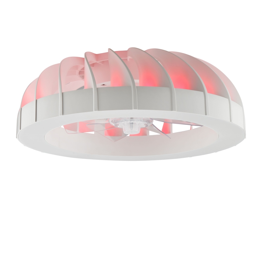 Brilliant - Світлодіодний RGBW регульований стельовий вентилятор зі світлом FANORA LED/30W/230V 2700-6500K діаметр 46 см білий + дистанційне керування