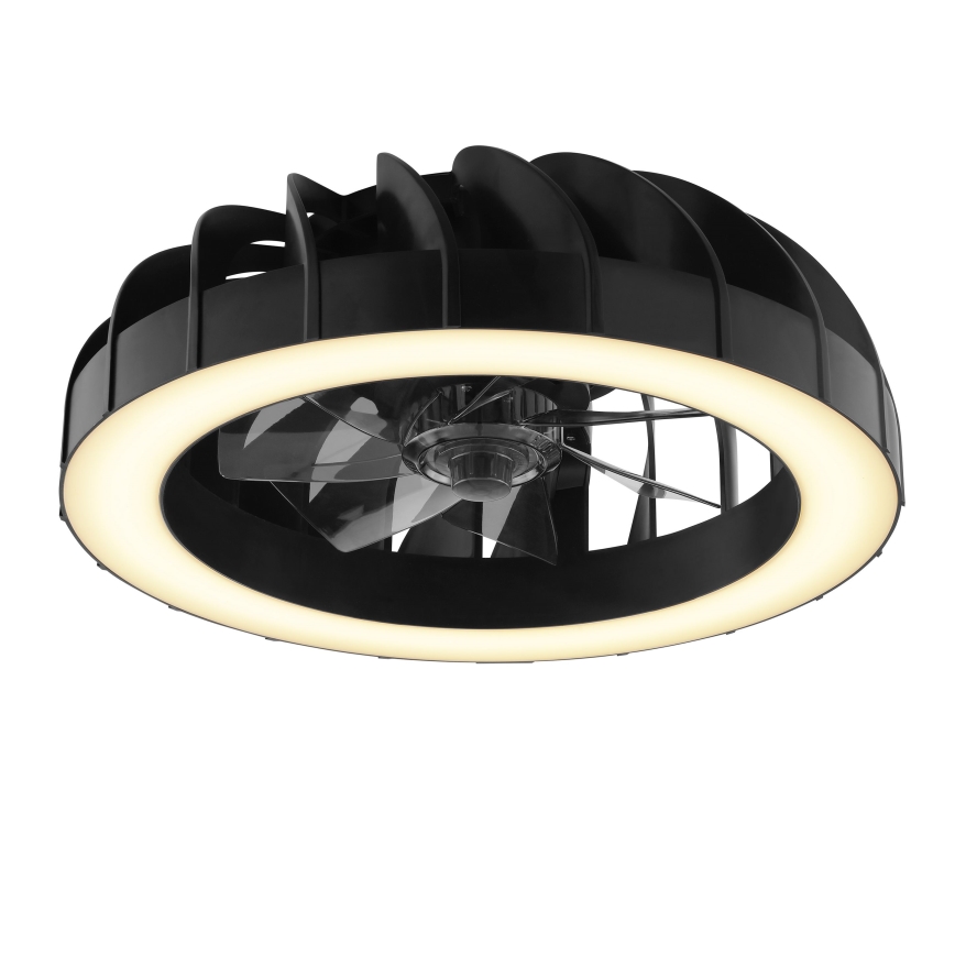 Brilliant - Світлодіодний RGBW регульований стельовий вентилятор зі світлом FANORA LED/30W/230V 2700-6500K діаметром 46 см чорний + дистанційне керування