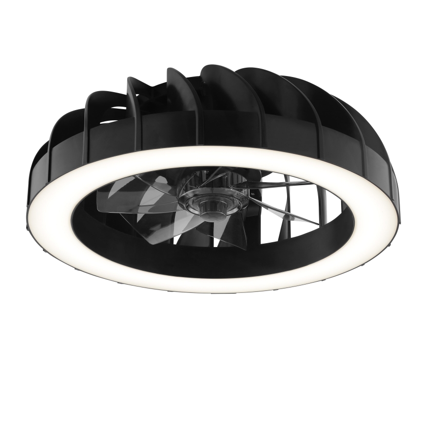 Brilliant - Світлодіодний RGBW регульований стельовий вентилятор зі світлом FANORA LED/30W/230V 2700-6500K діаметром 46 см чорний + дистанційне керування