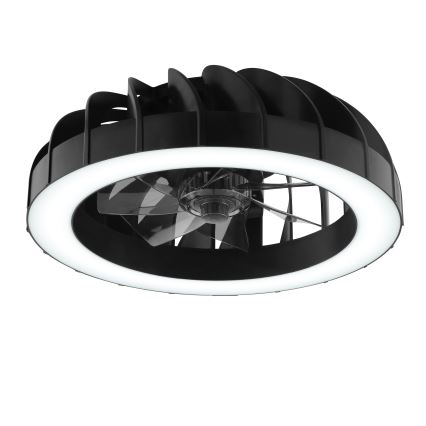 Brilliant - Світлодіодний RGBW регульований стельовий вентилятор зі світлом FANORA LED/30W/230V 2700-6500K діаметром 46 см чорний + дистанційне керування