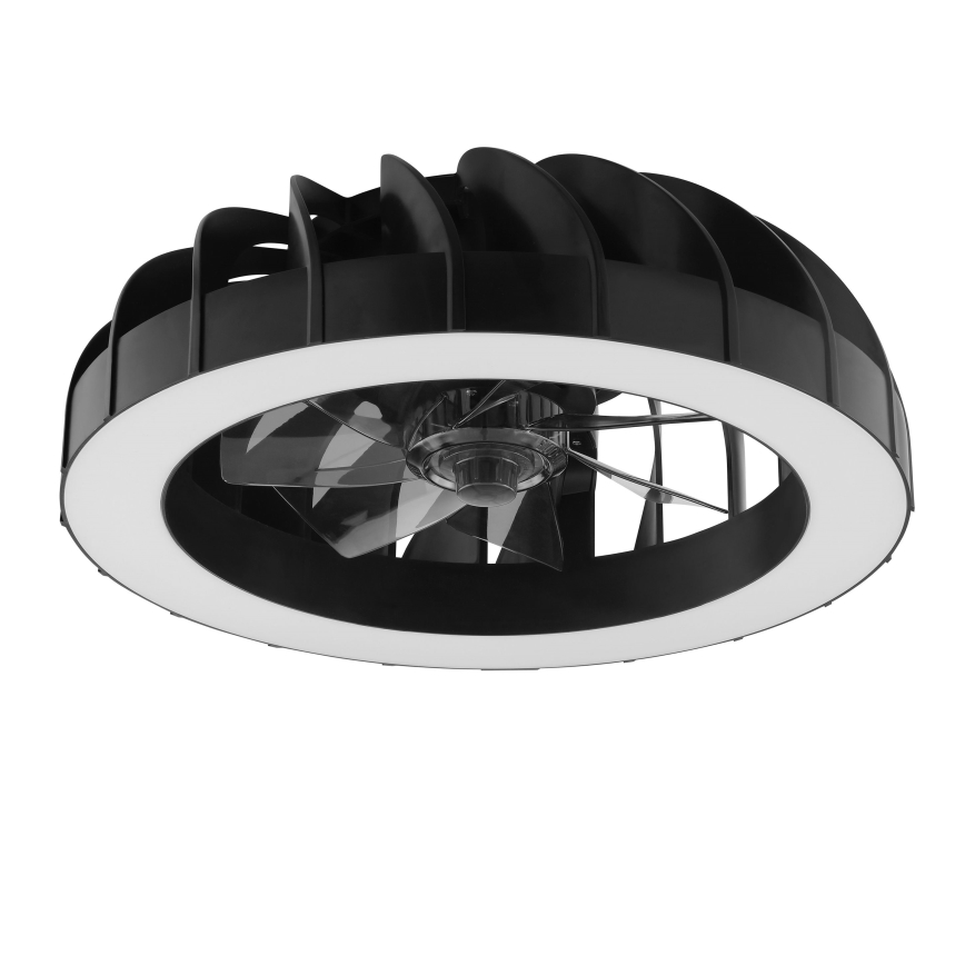 Brilliant - Світлодіодний RGBW регульований стельовий вентилятор зі світлом FANORA LED/30W/230V 2700-6500K діаметром 46 см чорний + дистанційне керування
