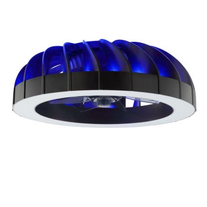 Brilliant - Світлодіодний RGBW регульований стельовий вентилятор зі світлом FANORA LED/30W/230V 2700-6500K діаметром 46 см чорний + дистанційне керування