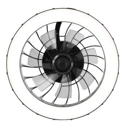 Brilliant - Світлодіодний RGBW регульований стельовий вентилятор зі світлом FANORA LED/30W/230V 2700-6500K діаметром 46 см чорний + дистанційне керування