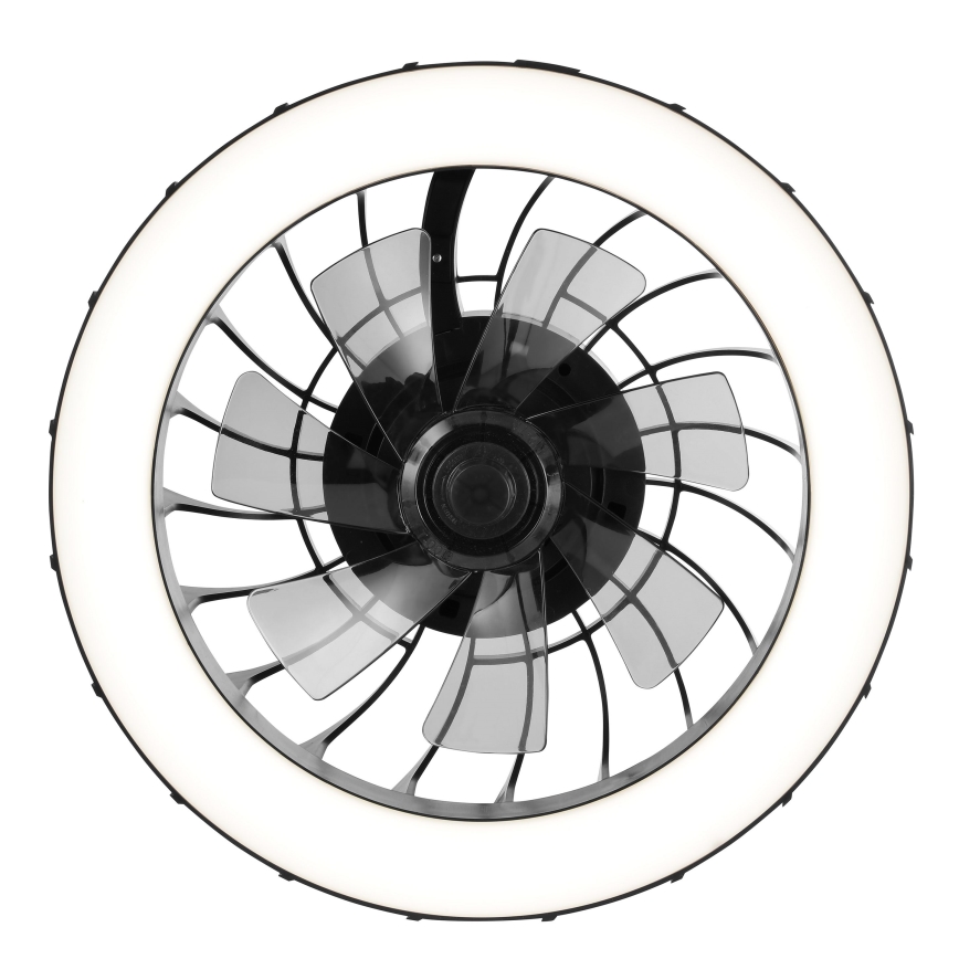 Brilliant - Світлодіодний RGBW регульований стельовий вентилятор зі світлом FANORA LED/30W/230V 2700-6500K діаметром 46 см чорний + дистанційне керування