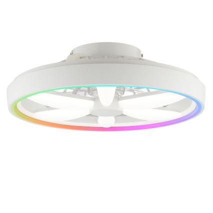 Brilliant - LED RGBW Стельовий вентилятор з регулюванням яскравості зі світлом GAIANO LED/48W/230V 2700-6500K білий + пульт дистанційного керування
