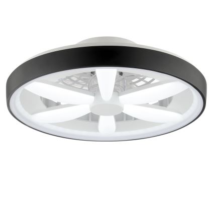 Brilliant - LED RGBW Стельовий вентилятор з регулюванням яскравості зі світлом GAIANO LED/48W/230V 2700-6500K чорний + пульт дистанційного керування