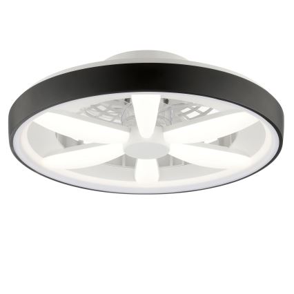 Brilliant - LED RGBW Стельовий вентилятор з регулюванням яскравості зі світлом GAIANO LED/48W/230V 2700-6500K чорний + пульт дистанційного керування