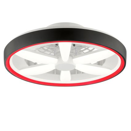Brilliant - LED RGBW Стельовий вентилятор з регулюванням яскравості зі світлом GAIANO LED/48W/230V 2700-6500K чорний + пульт дистанційного керування