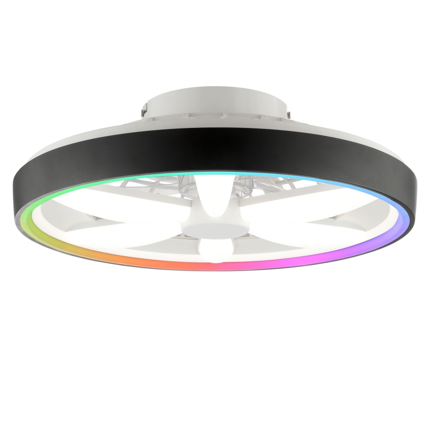 Brilliant - LED RGBW Стельовий вентилятор з регулюванням яскравості зі світлом GAIANO LED/48W/230V 2700-6500K чорний + пульт дистанційного керування