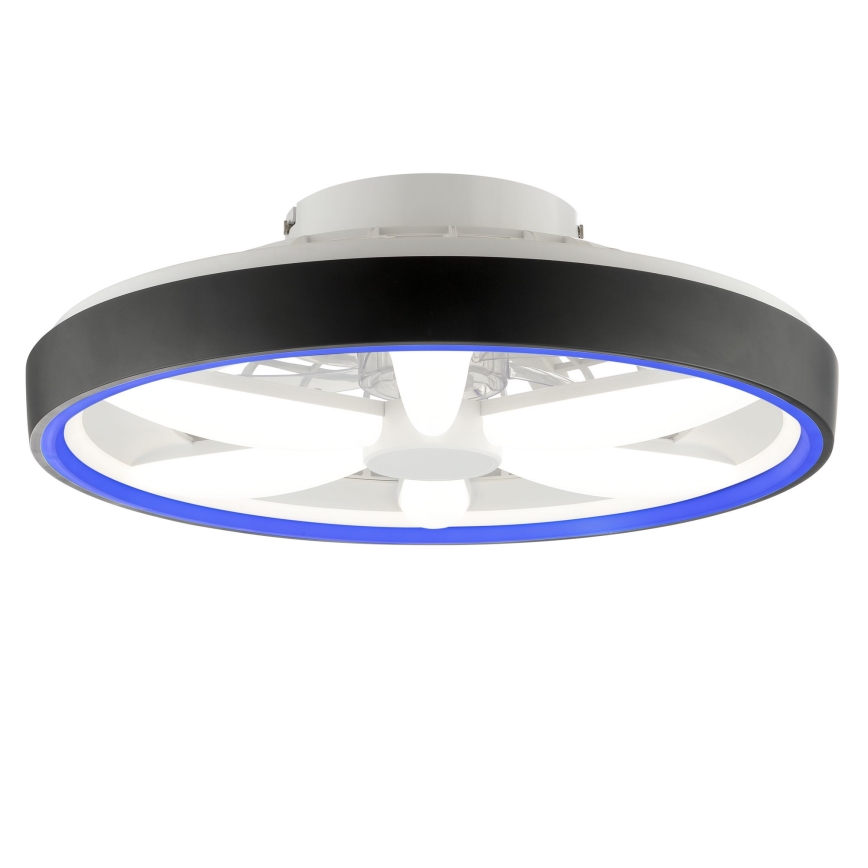 Brilliant - LED RGBW Стельовий вентилятор з регулюванням яскравості зі світлом GAIANO LED/48W/230V 2700-6500K чорний + пульт дистанційного керування