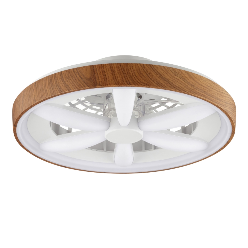 Brilliant - LED RGBW Стельовий вентилятор з регулюванням яскравості GAIANO LED/24W/230V 2700-6500K діаметр 48 см коричневий + пульт дистанційного керування