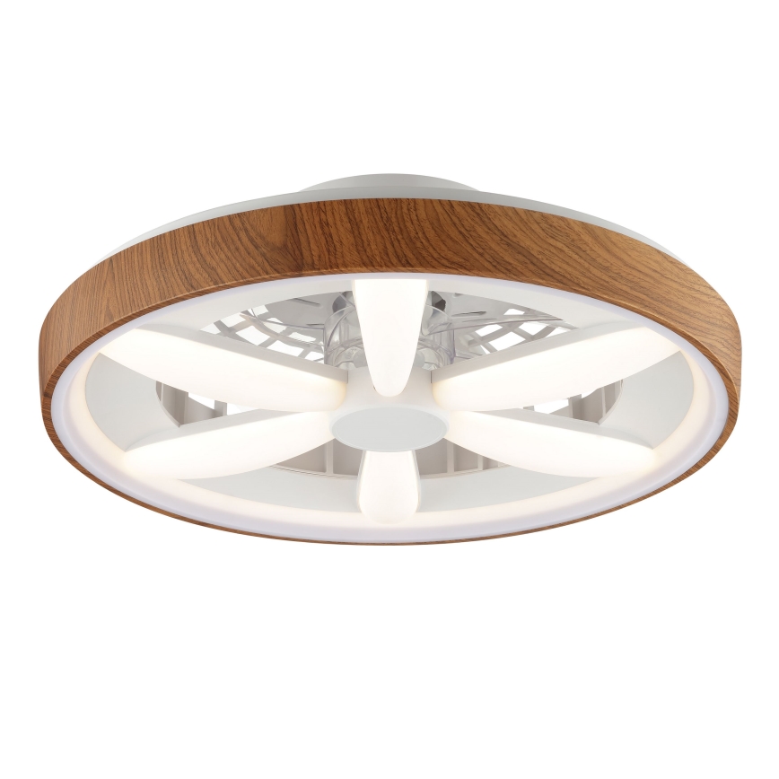 Brilliant - LED RGBW Стельовий вентилятор з регулюванням яскравості GAIANO LED/24W/230V 2700-6500K діаметр 48 см коричневий + пульт дистанційного керування