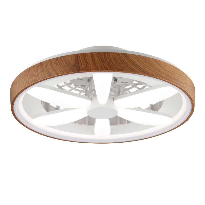 Brilliant - LED RGBW Стельовий вентилятор з регулюванням яскравості GAIANO LED/24W/230V 2700-6500K діаметр 48 см коричневий + пульт дистанційного керування