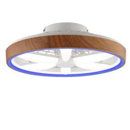 Brilliant - LED RGBW Стельовий вентилятор з регулюванням яскравості GAIANO LED/24W/230V 2700-6500K діаметр 48 см коричневий + пульт дистанційного керування