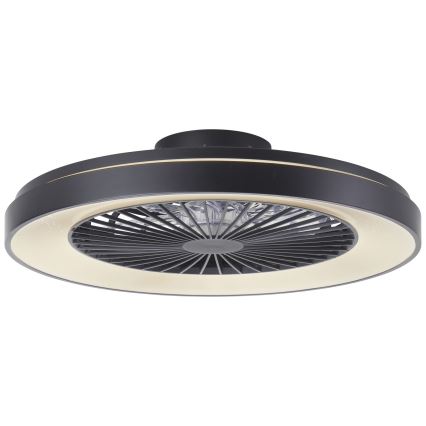 Brilliant - LED RGBW Стельовий вентилятор з регулюванням яскравості MAZZARO LED/24W/230V 3000-6500K діаметр 58 см чорний + пульт дистанційного керування