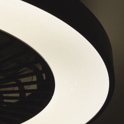 Brilliant - LED RGBW Стельовий вентилятор з регулюванням яскравості MAZZARO LED/24W/230V 3000-6500K діаметр 58 см чорний + пульт дистанційного керування