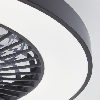 Brilliant - LED RGBW Стельовий вентилятор з регулюванням яскравості MAZZARO LED/24W/230V 3000-6500K діаметр 58 см чорний + пульт дистанційного керування