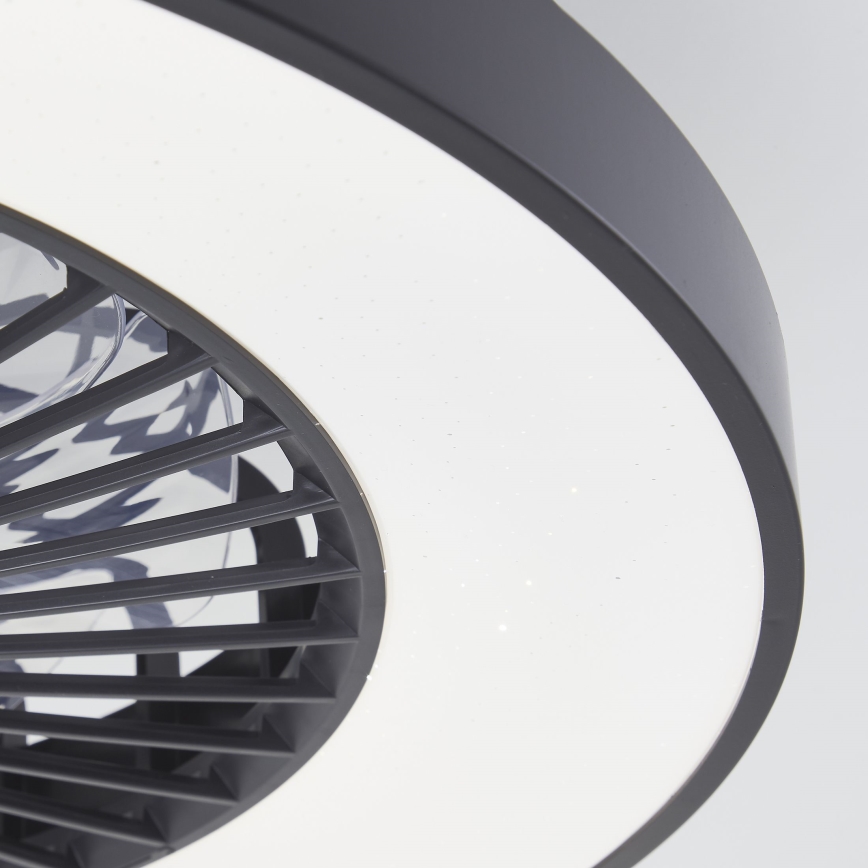 Brilliant - LED RGBW Стельовий вентилятор з регулюванням яскравості MAZZARO LED/24W/230V 3000-6500K діаметр 58 см чорний + пульт дистанційного керування