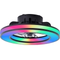 Brilliant - LED RGBW Стельовий вентилятор з регулюванням яскравості MONDELLO LED/26W/230V 2700-6500K діаметр 41 см чорний + пульт дистанційного керування