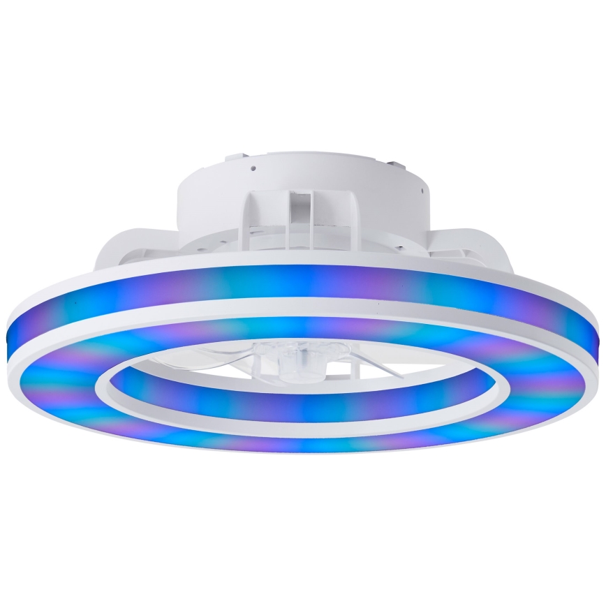 Brilliant - LED RGBW Стельовий вентилятор з регулюванням яскравості MONDELLO LED/26W/230V 2700-6500K діаметр 41,5 см білий + пульт дистанційного керування