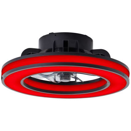 Brilliant - LED RGBW Стельовий вентилятор з регулюванням яскравості MONDELLO LED/26W/230V 2700-6500K діаметр 41 см чорний + пульт дистанційного керування