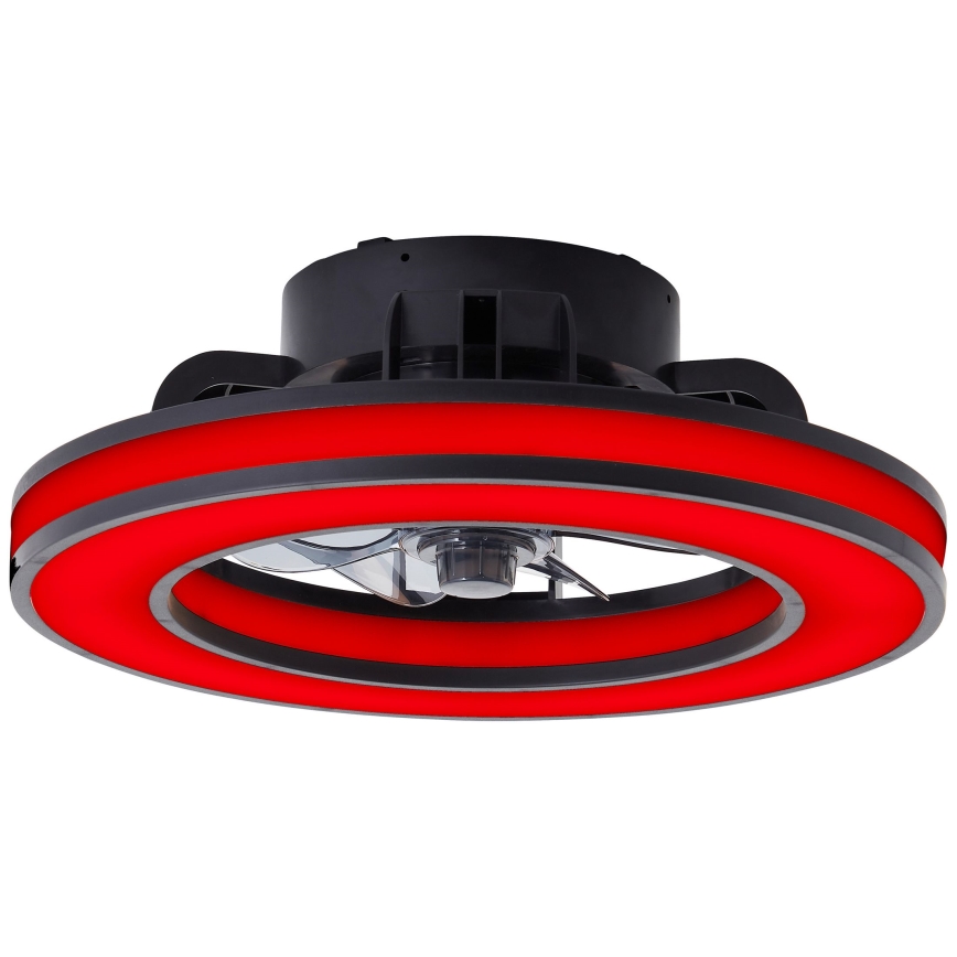 Brilliant - LED RGBW Стельовий вентилятор з регулюванням яскравості MONDELLO LED/26W/230V 2700-6500K діаметр 41 см чорний + пульт дистанційного керування
