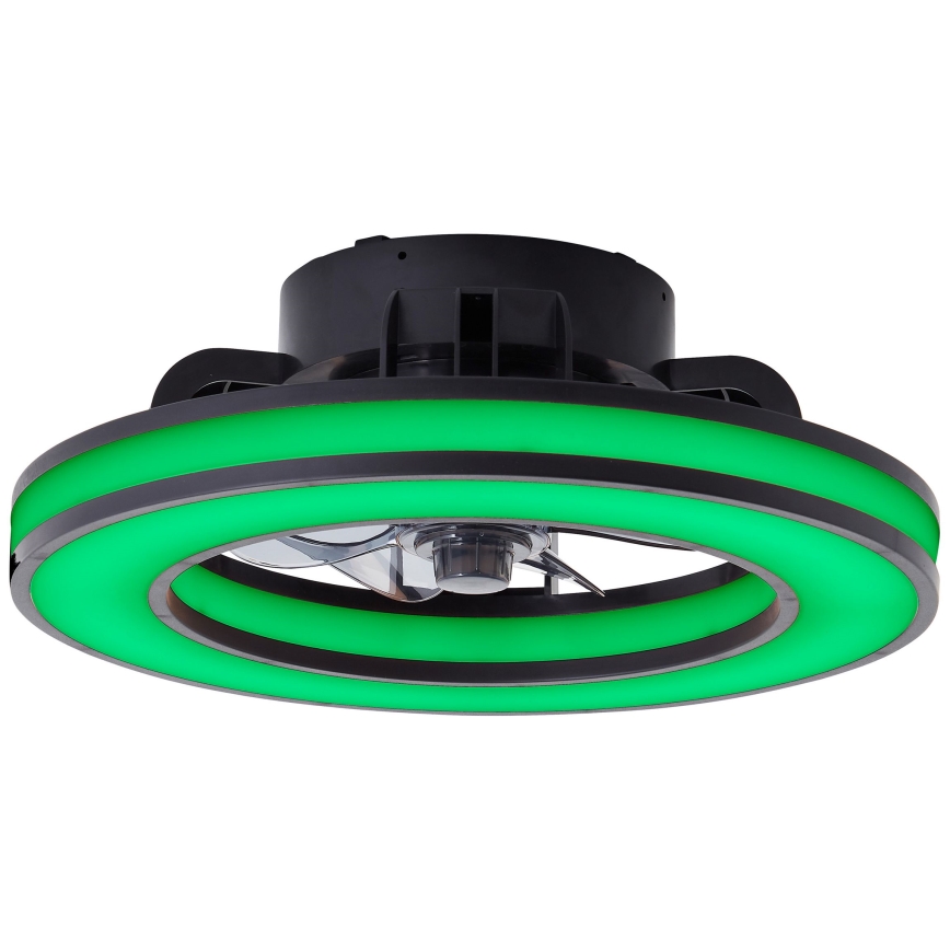 Brilliant - LED RGBW Стельовий вентилятор з регулюванням яскравості MONDELLO LED/26W/230V 2700-6500K діаметр 41 см чорний + пульт дистанційного керування