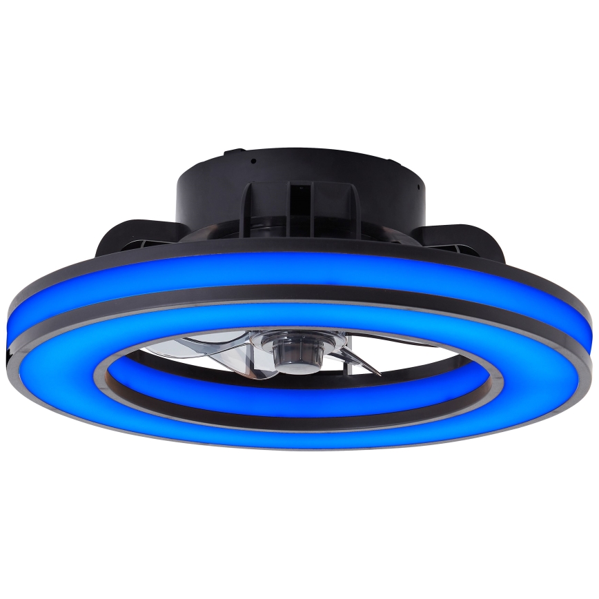 Brilliant - LED RGBW Стельовий вентилятор з регулюванням яскравості MONDELLO LED/26W/230V 2700-6500K діаметр 41 см чорний + пульт дистанційного керування