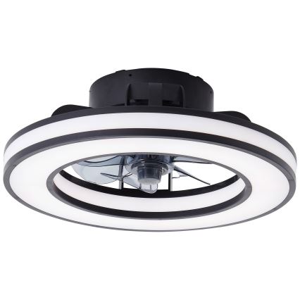 Brilliant - LED RGBW Стельовий вентилятор з регулюванням яскравості MONDELLO LED/26W/230V 2700-6500K діаметр 41 см чорний + пульт дистанційного керування
