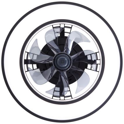 Brilliant - LED RGBW Стельовий вентилятор з регулюванням яскравості MONDELLO LED/26W/230V 2700-6500K діаметр 41 см чорний + пульт дистанційного керування