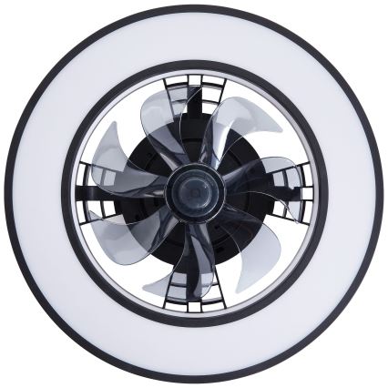 Brilliant - LED RGBW Стельовий вентилятор з регулюванням яскравості MONDELLO LED/26W/230V 2700-6500K діаметр 41 см чорний + пульт дистанційного керування