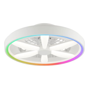 Brilliant - LED RGBW Стельовий вентилятор з регулюванням яскравості зі світлом GAIANO LED/48W/230V 2700-6500K білий + пульт дистанційного керування