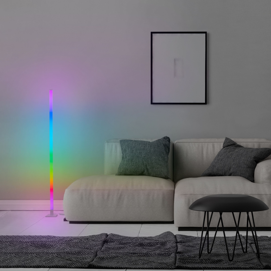 Brilliant - LED RGBW Торшер з регулюванням яскравості NEELE LED/6,5W/230V білий + пульт дистанційного керування