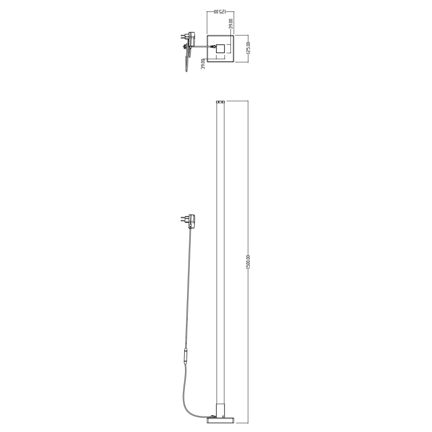 Brilliant - LED RGBW Торшер з регулюванням яскравості NEELE LED/6,5W/230V білий + пульт дистанційного керування