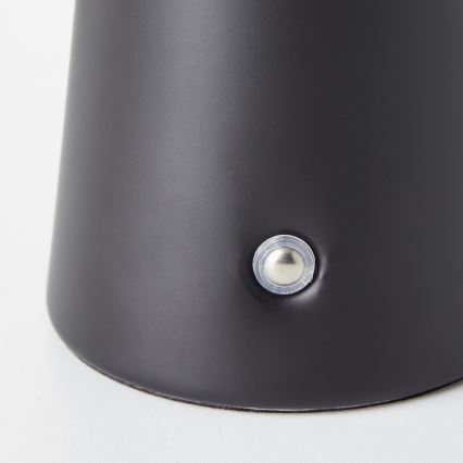 Brilliant - Світлодіодна димована сенсорна зовнішня настільна лампа MUFFIN LED/3W/5V USB 2600 mAh IP44 чорна