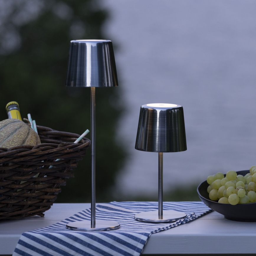 Brilliant - LED Сенсорна вулична лампа з регулюванням яскравості XAANA LED/4W/5V 3000/4000/6500K 2600 mAh IP44 глянцевий хром