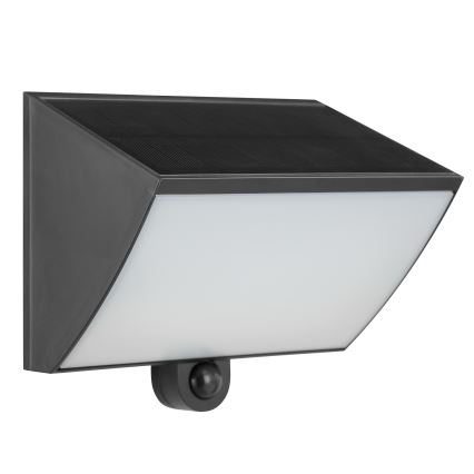Brilliant - LED солнечный настенный светильник с датчиком SIERRA LED/6W/3,7V 2700/4000/6500K 2000 mAh IP54 черный