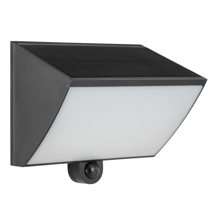 Brilliant - LED солнечный настенный светильник с датчиком SIERRA LED/6W/3,7V 2700/4000/6500K 2000 mAh IP54 черный