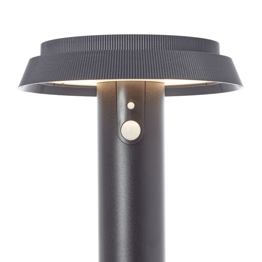 Brilliant - LED сонячна лампа з датчиком ALVERO LED/4W/3,7V 2000 mAh 50 см IP44 чорна