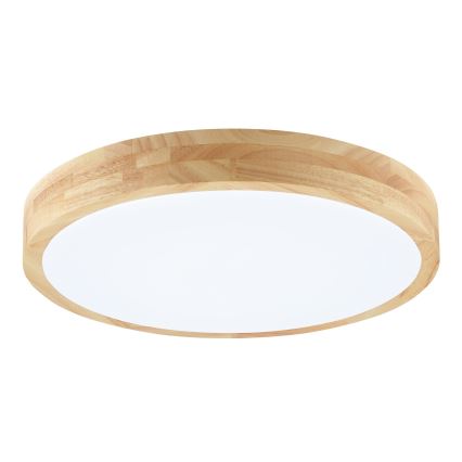 Brilliant - LED стельовий світильник для ванної кімнати MOREEN LED/18W/230V 2700/4000/6500K діам. 34 см IP44 з каучукового дерева