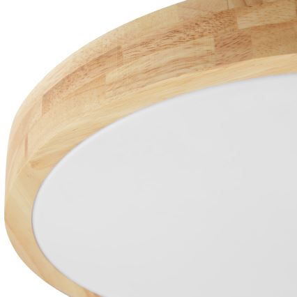 Brilliant - LED стельовий світильник для ванної кімнати MOREEN LED/18W/230V 2700/4000/6500K діам. 34 см IP44 з каучукового дерева