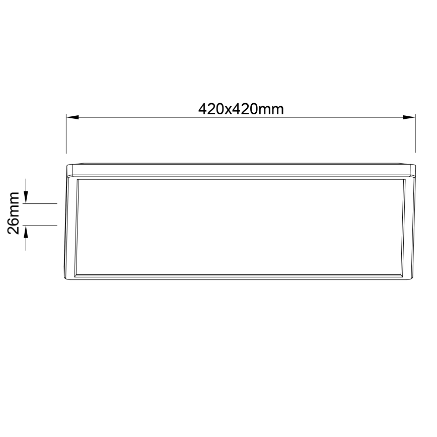 Brilliant - LED стельовий світильник MILTON LED/24W/230V 42x42 см чорний