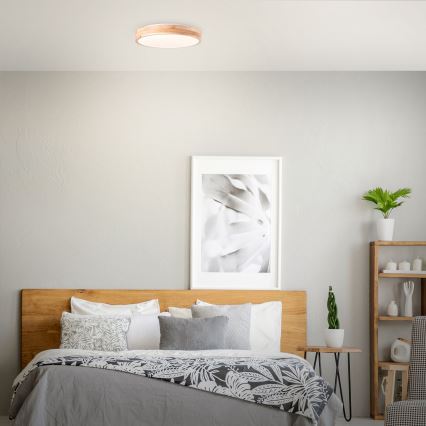 Brilliant - LED стельовий світильник SLIMLINE LED/24 Вт/230 В діам. 34,5 см з каучукового дерева
