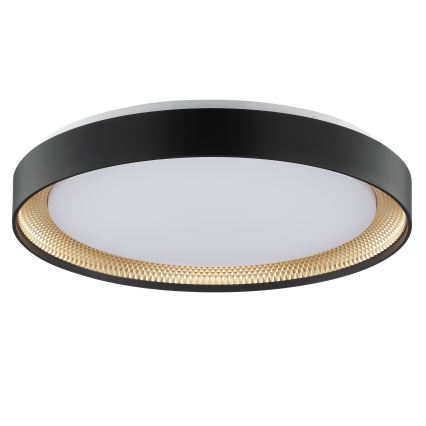 Brilliant - LED Димований стельовий світильник WALDO LED/36W/230V 3000-6500K, діаметр 48,5 см, чорний/золотий + пульт дистанційного керування