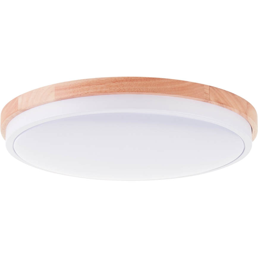 Brilliant - Світлодіодний стельовий світильник з регулюванням яскравості BAARLO LED/24W/230V діаметр 35 см білий/каучукове дерево - FSC сертифіковано