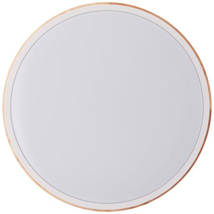 Brilliant - Світлодіодний стельовий світильник з регулюванням яскравості BAARLO LED/24W/230V діаметр 35 см білий/каучукове дерево - FSC сертифіковано
