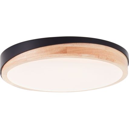 Brilliant - Світлодіодний стельовий світильник з регулюванням яскравості BAARLO LED/24W/230V діаметр 35 см чорний/каучукове дерево